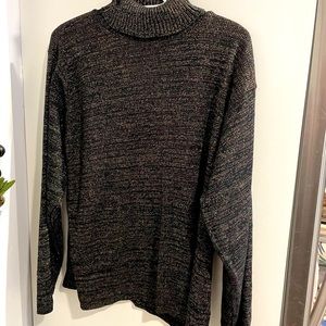 Black with Gold sparkle turtle neck